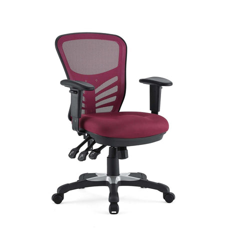 Ergonomic Mesh Office Chair – Red Adjustable - Workspace - Alpine Outlets