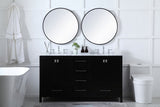 Erina 60 inch Double Bathroom Vanity in Black - 🟢 Bathroom Vanities available at Alpine Outlets in Denver