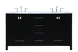 Erina 60 inch Double Bathroom Vanity in Black - 🟢 Bathroom Vanities available at Alpine Outlets in Denver