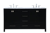 Erina 60 inch Double Bathroom Vanity in Black - 🟢 Bathroom Vanities available at Alpine Outlets in Denver