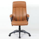 Executive Office High Back Ergonomic Desk Chair, Height Adjustable With Padded Armrest & 5 Point Base - Antique Brown - Swivel Chairs available at Alpine Outlets in Denver