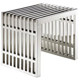 Exuberant Stainless Steel Bench Set in Silver - Benches available at Alpine Outlets in Denver