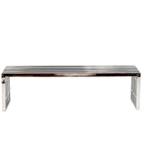 Exuberant Stainless Steel Bench Set in Silver - Benches available at Alpine Outlets in Denver