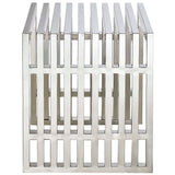 Exuberant Stainless Steel Bench Set in Silver - Benches available at Alpine Outlets in Denver