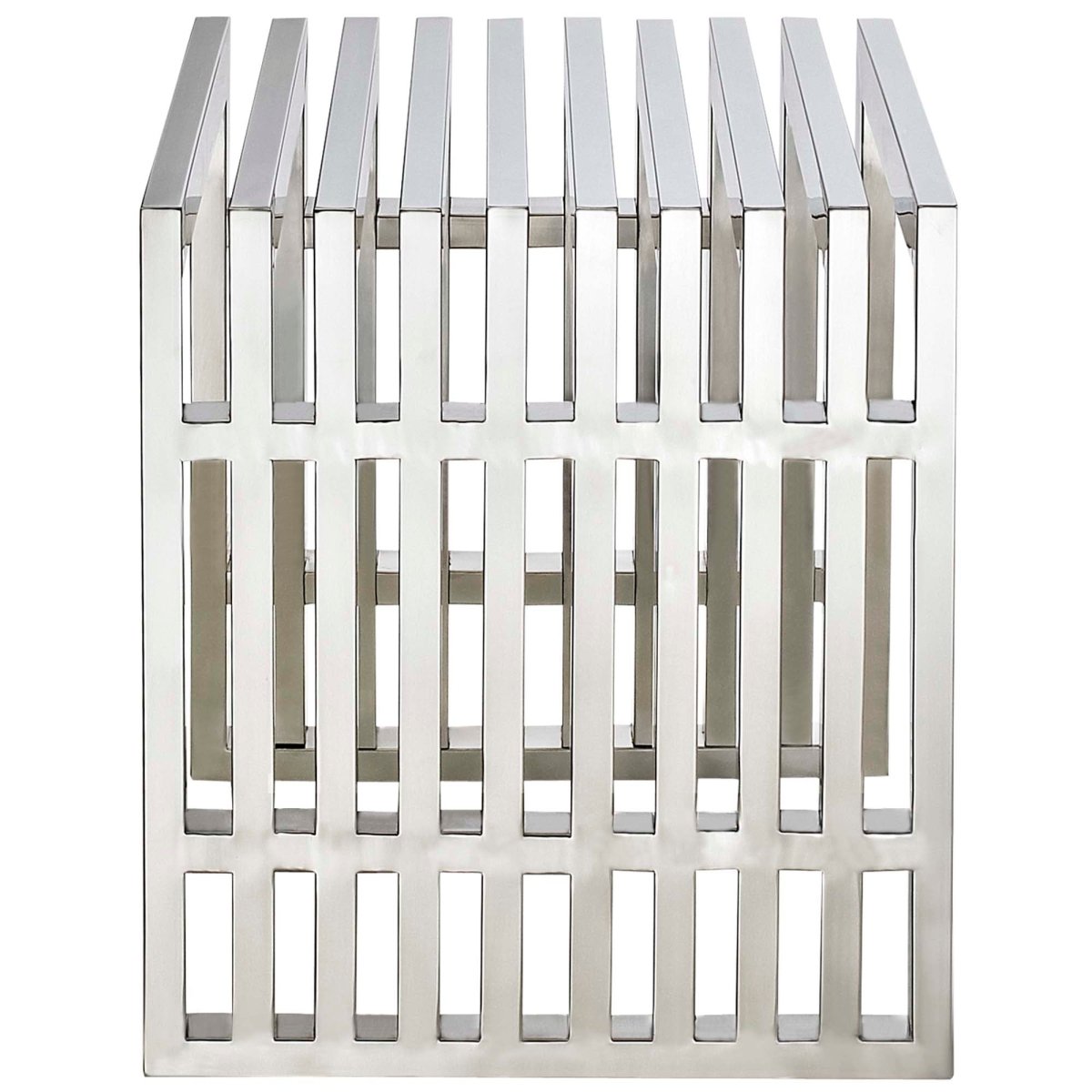 Exuberant Stainless Steel Bench Set in Silver - Benches available at Alpine Outlets in Denver