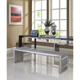 Exuberant Stainless Steel Bench Set in Silver - Benches available at Alpine Outlets in Denver