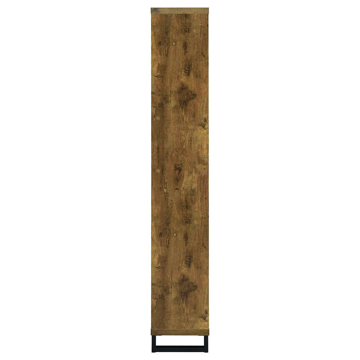6 Tier Rectangular Bookcase With Accents - Brown