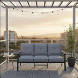 All-Weather 3 Seat Patio Sofa With Cushions