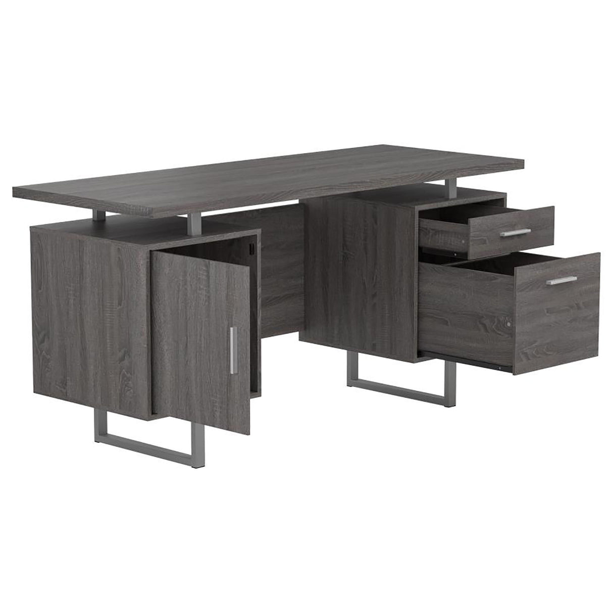 2 Drawer Floating Top Office Desk