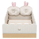 Platform Bed With Animal Pillows And Storage Bags