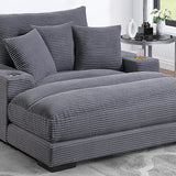 Upholstered Chaise Lounge With Cup Holders USB Port And Pillows