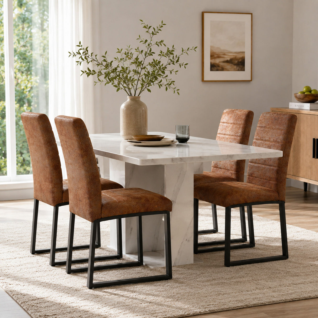 Oversized Square Design Dining Chairs For Home