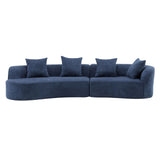 Elegant Curved Sectional Sofa With Full Foam Comfort