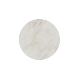Sylvie - Round Table With White Faux Marble Top And Base