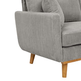 Upholstered Loveseat With Arms And Pillows