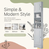 Multi Functional Corner Cabinet With Adjustable Shelves And 2 Doors