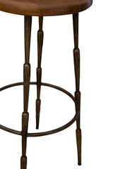 Zazu - Counter Stool - Dark Brown / Bronze