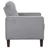 Harvey - Upholstered Tufted Accent Chair - Gray