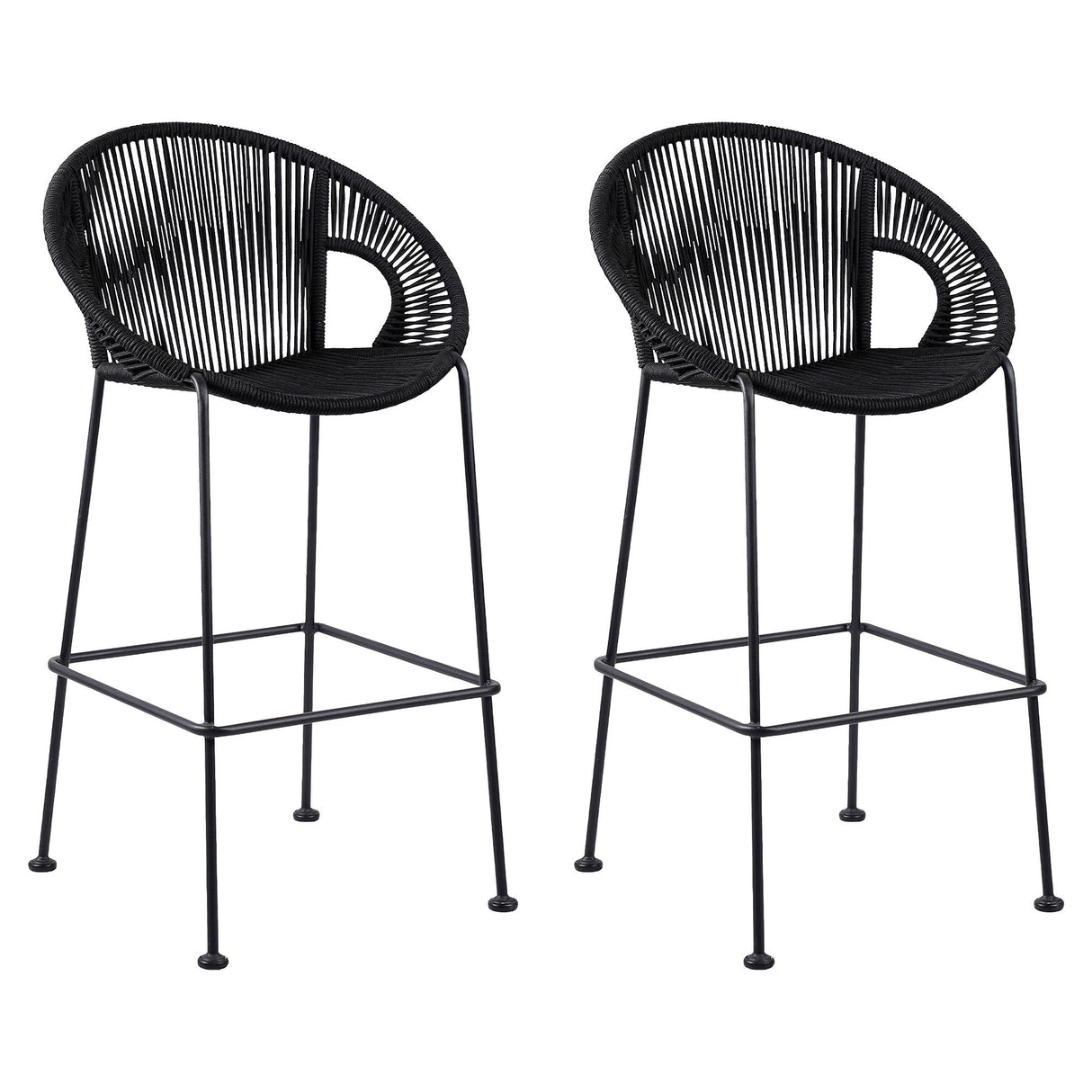 Acapulco - 30" Indoor Outdoor Steel Bar Stool With Rope Set of 2