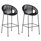 Acapulco - 30" Indoor Outdoor Steel Bar Stool With Rope Set of 2