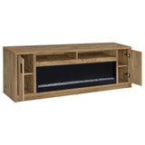 Nevada - Fireplace TV Stand With Flame Visualizer - Brown