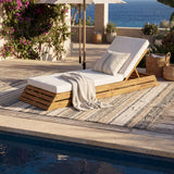 Chaise Lounge Set With 2 Fold Cushion