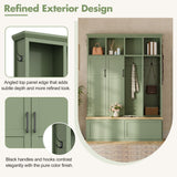 Hall Tree With 4 Hidden Cabinets