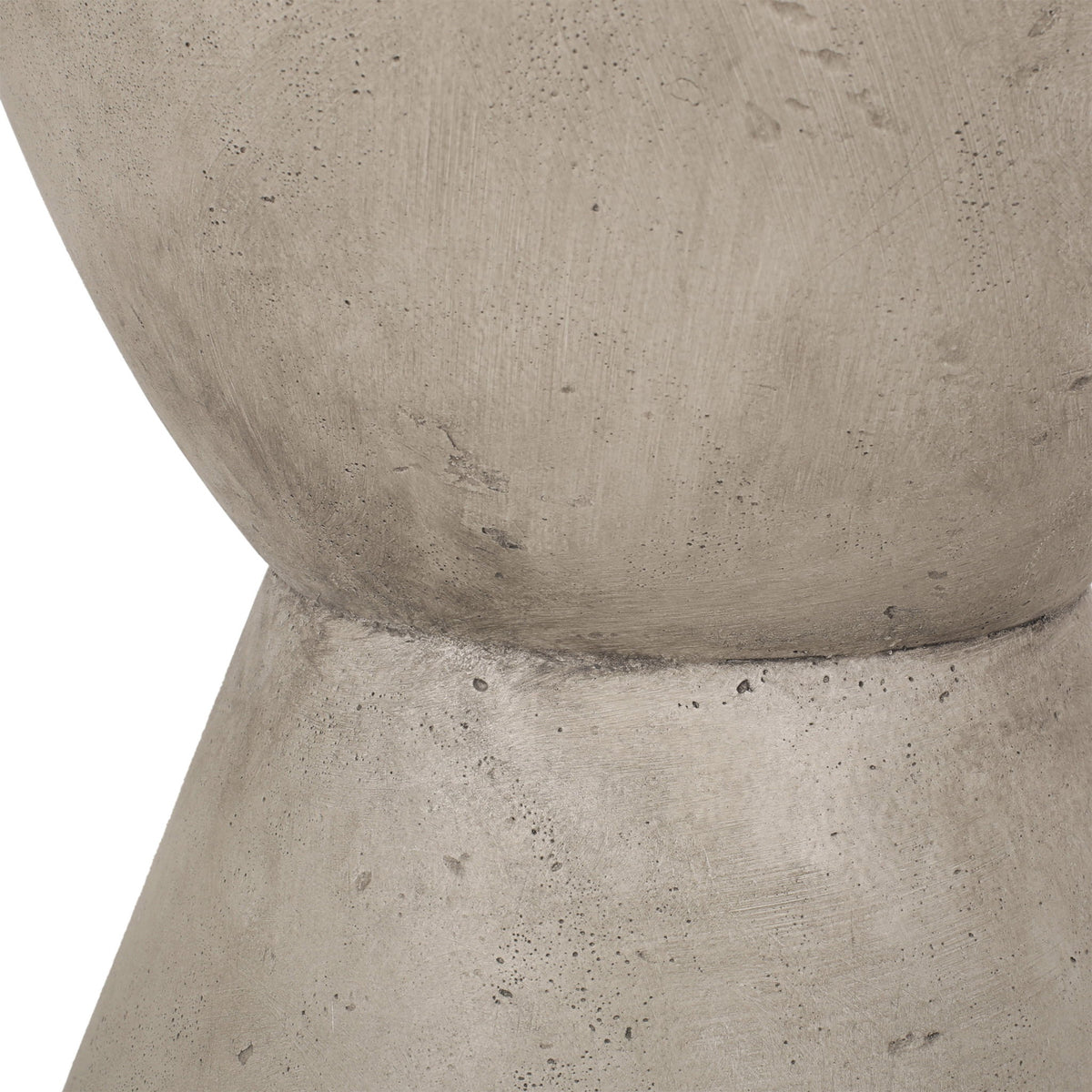 Outdoor Hourglass Shaped Side Table - Light Gray