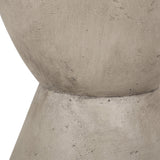 Outdoor Hourglass Shaped Side Table - Light Gray