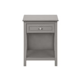Accent End Table, 2 Tier, Storage Drawer, Transitional Style