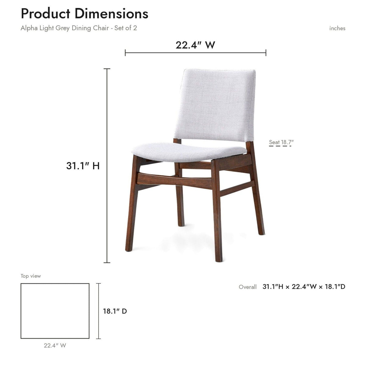 Gusto - Dining Chair (Set of 2) - Brown / Light Gray