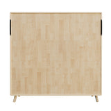 8 Compartment Storage Cabinet With Fixed Shelves For Books - Wood