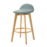 Vera - Upholstered Wood Counter Height Barstool