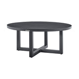 Menorca - 3 Piece Patio Outdoor Swivel Seating Set With Cushions - Dark Gray