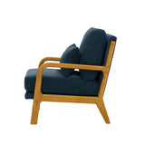 Upholstered Armchair With Back Support Pillow