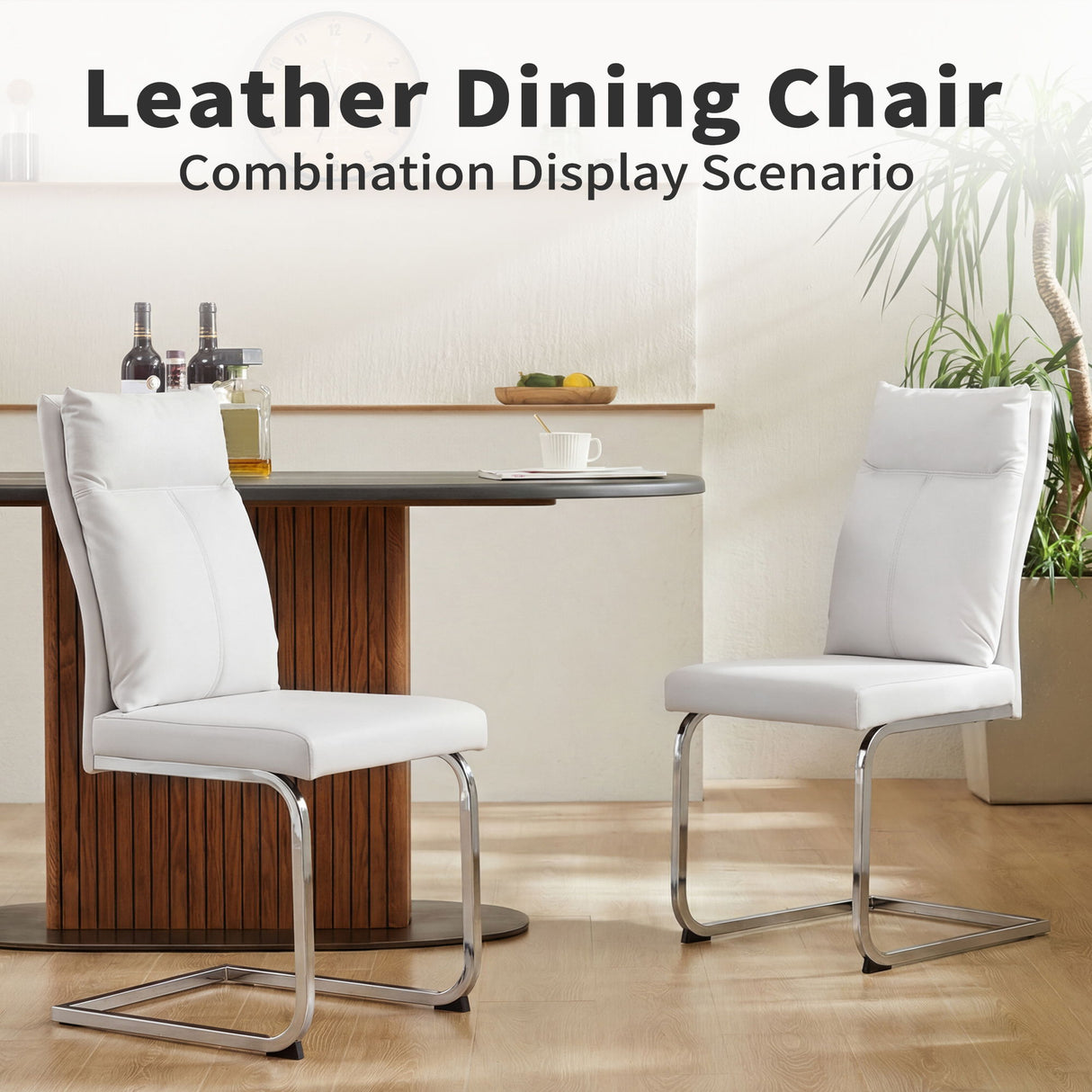 Modern Dining Chair SetWith Soft Cushion Backrest (2 Pieces)