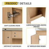 26" Wall Mounted Bathroom Vanity With Sink & Soft Close Door - Oak