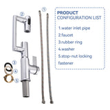 Bathroom Sink Faucet With Spray Function And Temperature Display, Anti Skid Switch, 360 Degree Rotary