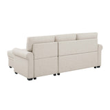 Upholstered Sleeper Sofa With Reversible Storage Chaise