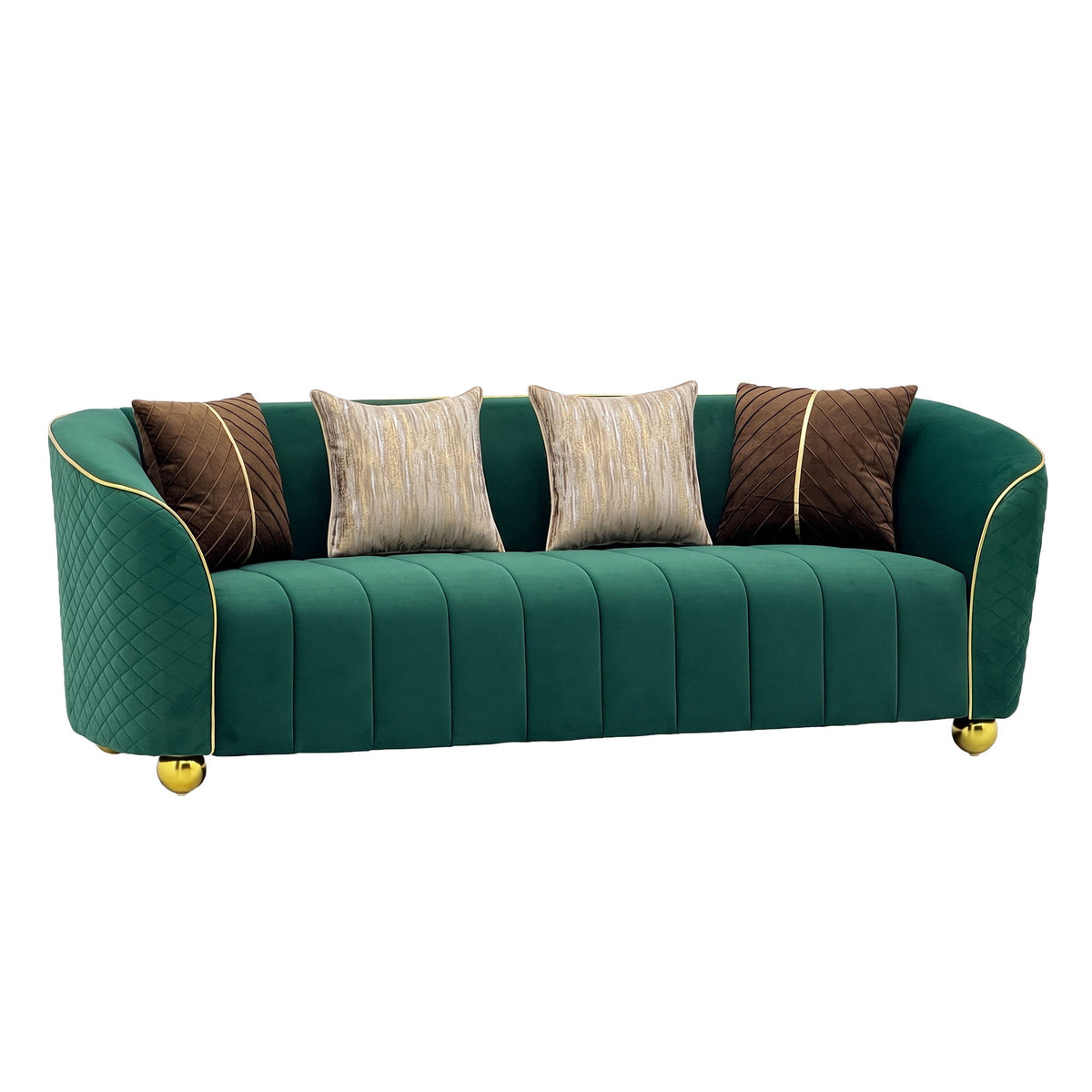 Sofa With Metallic Accents