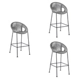 Acapulco - 30" Indoor Outdoor Steel Bar Stool With Rope Set of 2