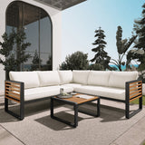4-Piece Outdoor Beige Conversation Set