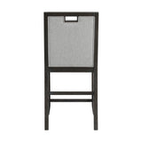 Elodie - Fabric Counter Chair (Set of 2) - Charcoal / Gray