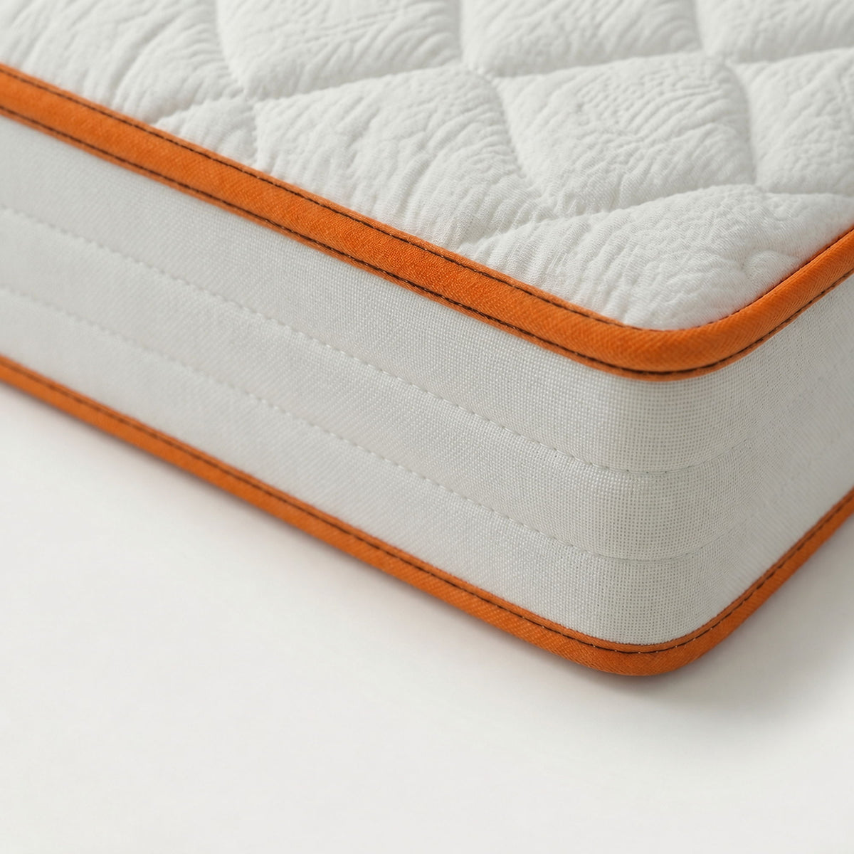 6" Medium Feel Comfort Foam Mattress With Textured Quilted Cover - White - Twin
