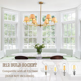 6 Lamp Chandelier - Golden