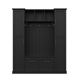 Hall Tree With 4 Side Cabinets