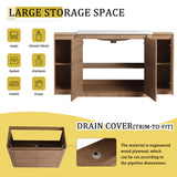 Freestanding Bathroom Vanity With Sink, 2 Small Storage Cabinets, Soft Close Doors