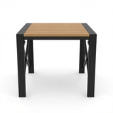 Square Outdoor Patio End Table - Black