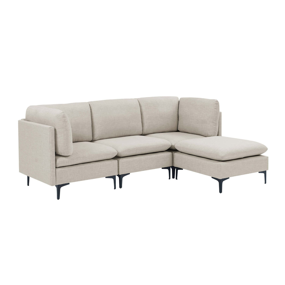 Upholstered Modular Sectional & Tall Legs