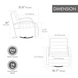 360° Swivel Accent Chair With Armrests